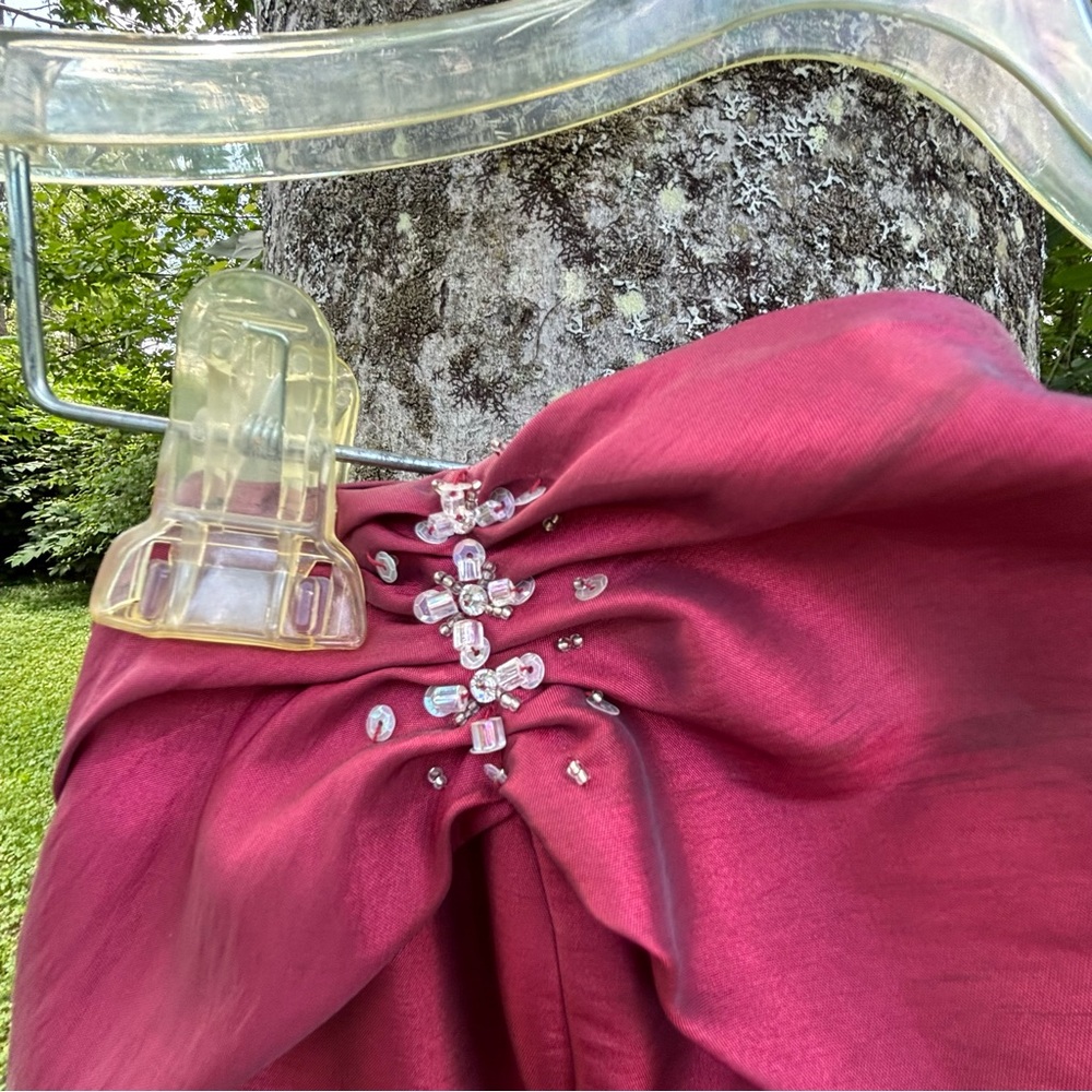 Xcite Strapless Raspberry Prom Gown - Picture 2 of 7